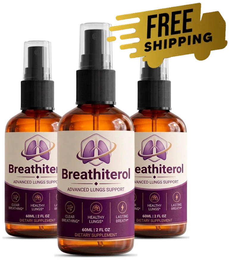Breathiterol daily lung support oral spray bottles